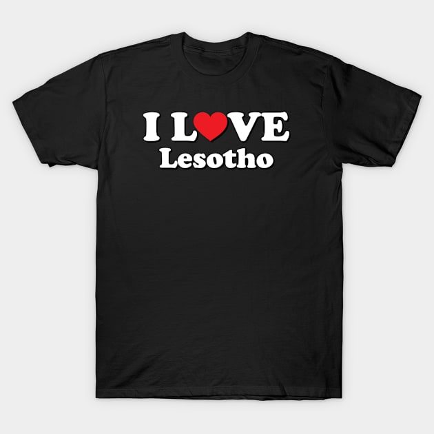 I Love Lesotho T-Shirt by Ericokore